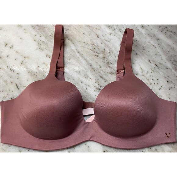 Victoria's Secret Lined Semi Demi Bra Women's Size 36B PInk Blush  Wireless Soft - Picture 1 of 4